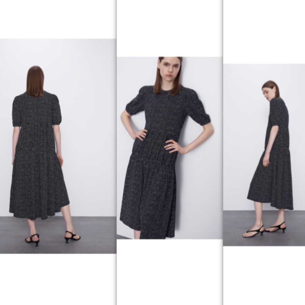 Zara Dress With Ruching TRF NWT